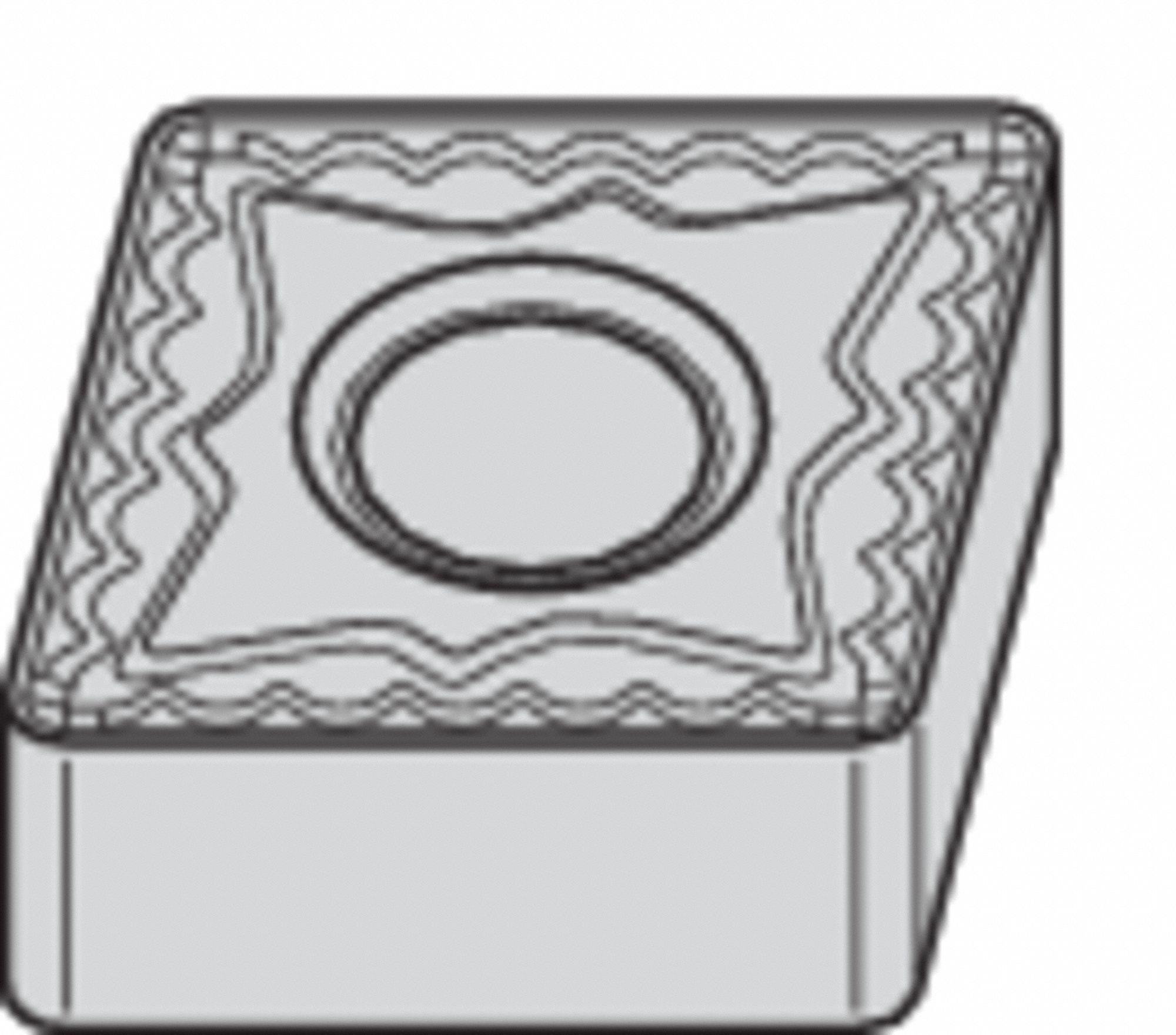 Diamond Turning Insert: CNMG Insert, Neutral, 1/4 in Thick, 3/64 in Corner Radius, TiN, TN20P