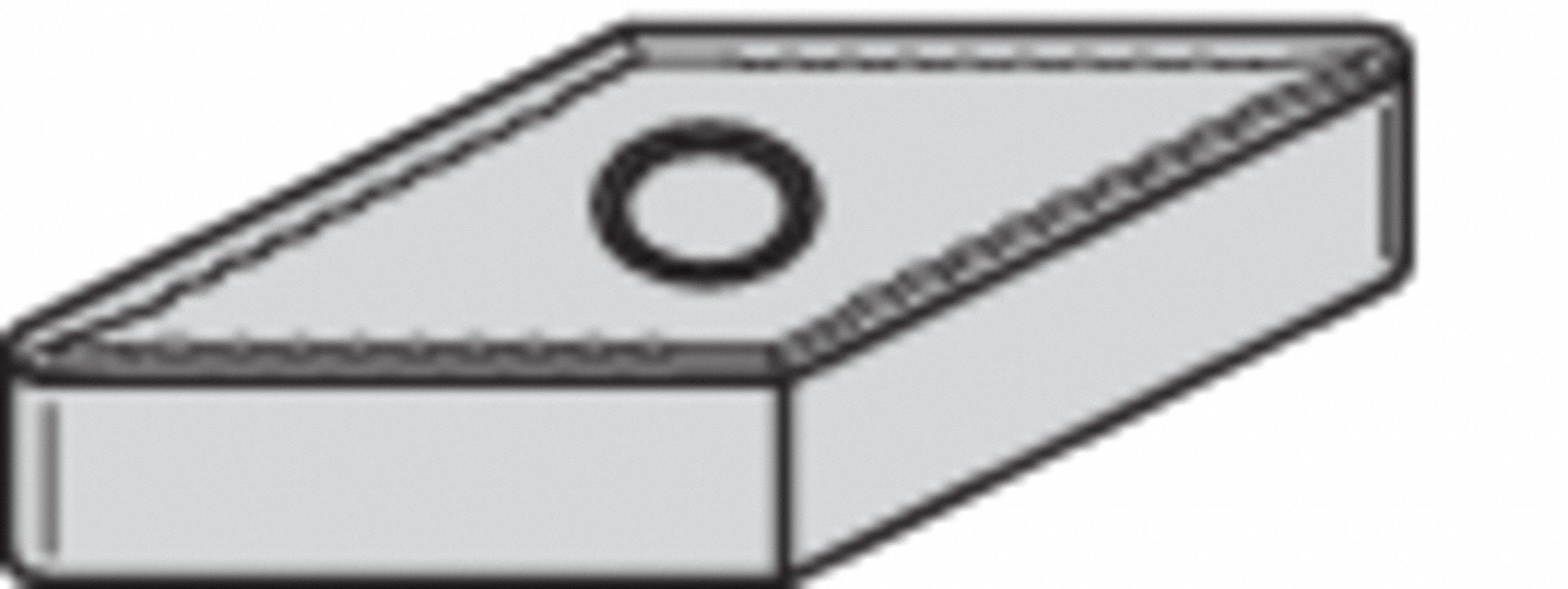 Diamond Turning Insert: VNMG Insert, Neutral, 3/16 in Thick, 1/32 in Corner Radius, TiN, TN20P