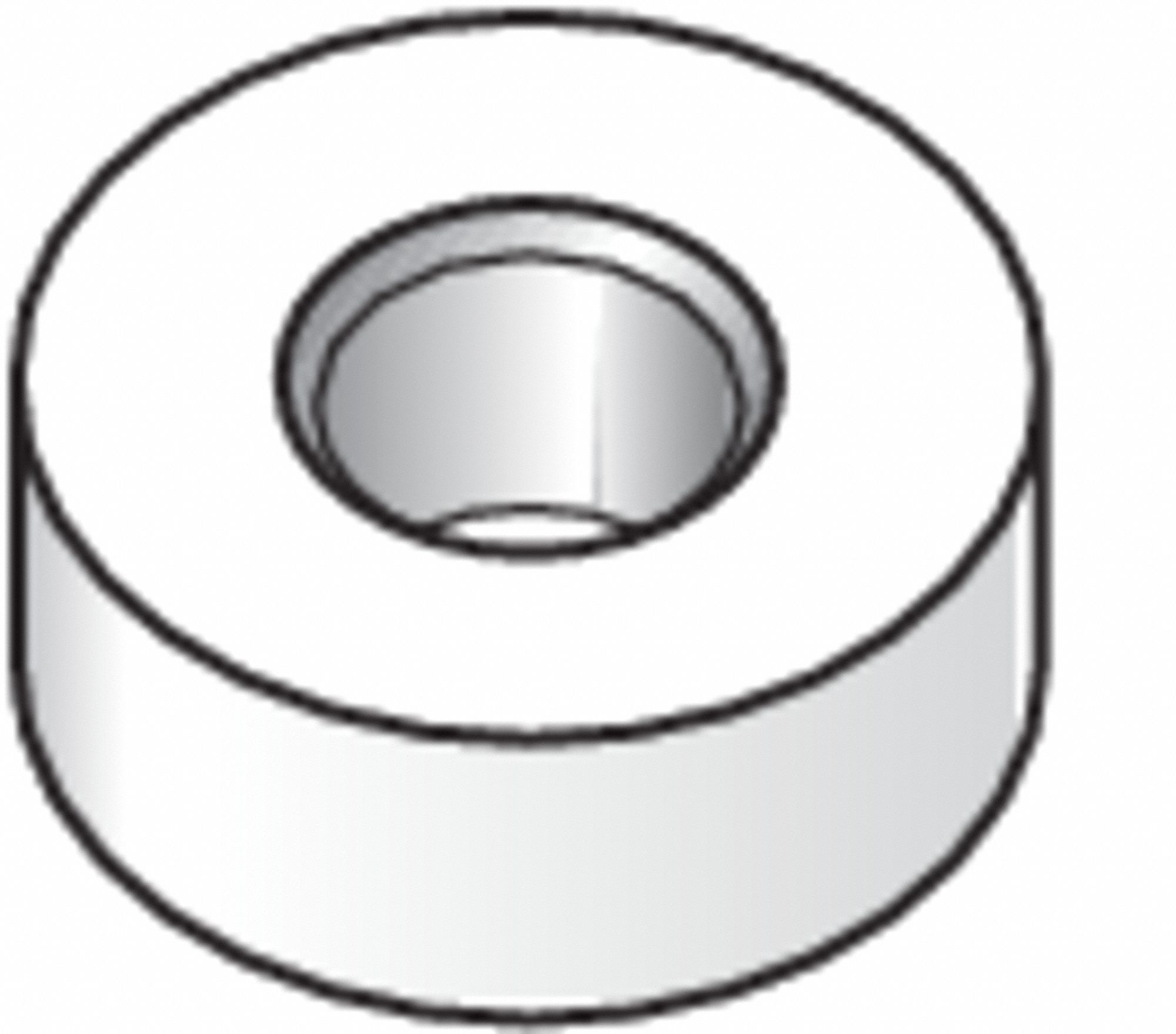Turning Insert: 0.5 in Inscribed Circle, Neutral, TiN, RNMA Insert