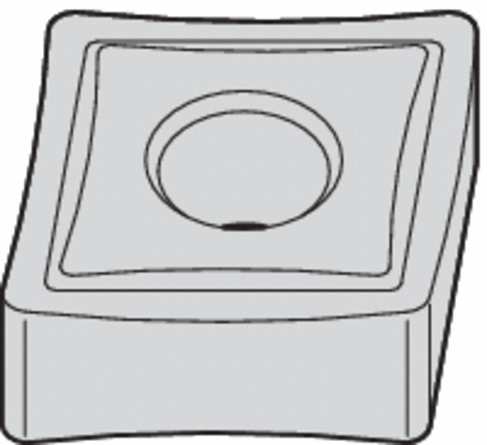 Diamond Turning Insert: CNMP Insert, Neutral, 3/16 in Thick, 3/64 in Corner Radius, WS25PT