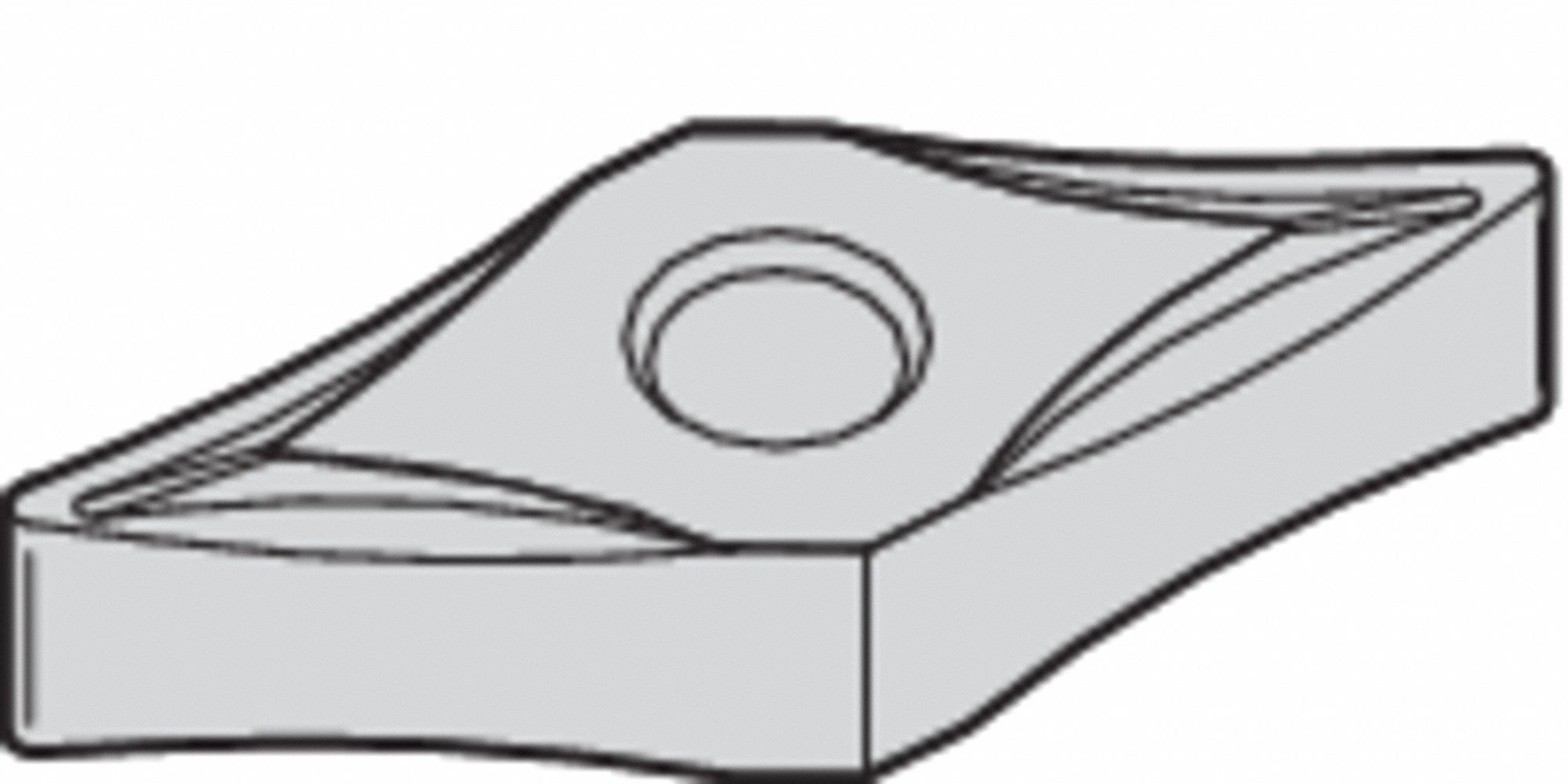 Diamond Turning Insert: VNMP Insert, Neutral, 3/16 in Thick, 1/32 in Corner Radius, AlTiSiN