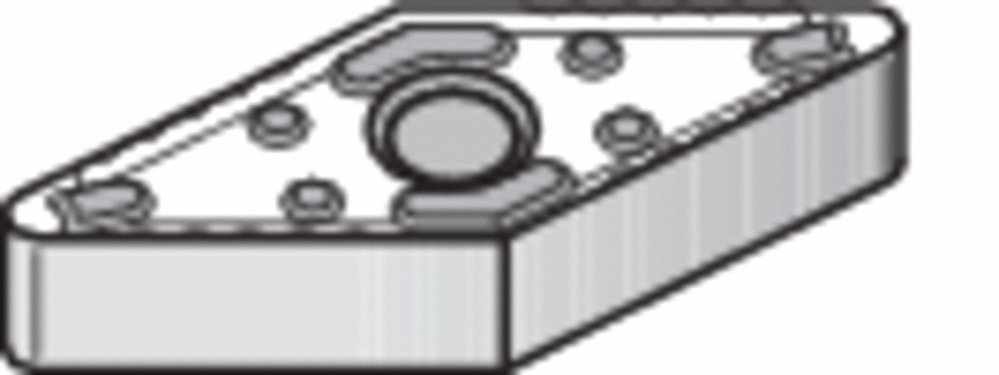 Diamond Turning Insert: VNMG Insert, Neutral, 3/16 in Thick, 1/32 in Corner Radius, AlTiN