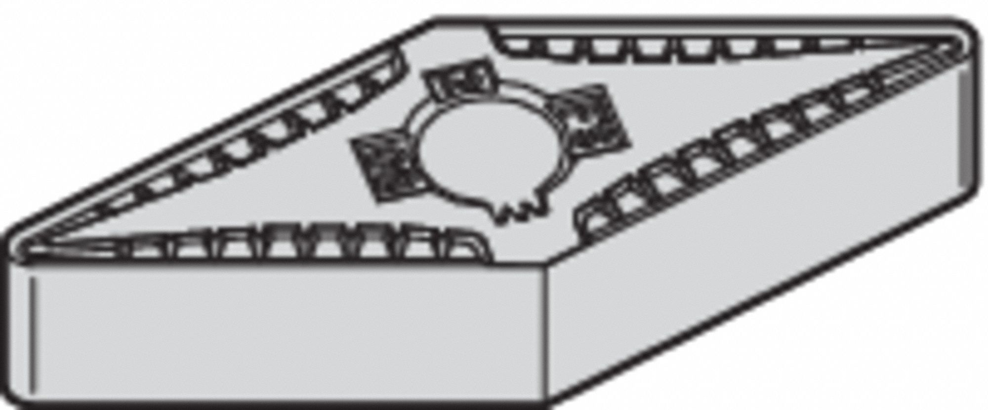 Diamond Turning Insert: VNGG Insert, Neutral, 3/16 in Thick, 1/64 in Corner Radius, WU10HT