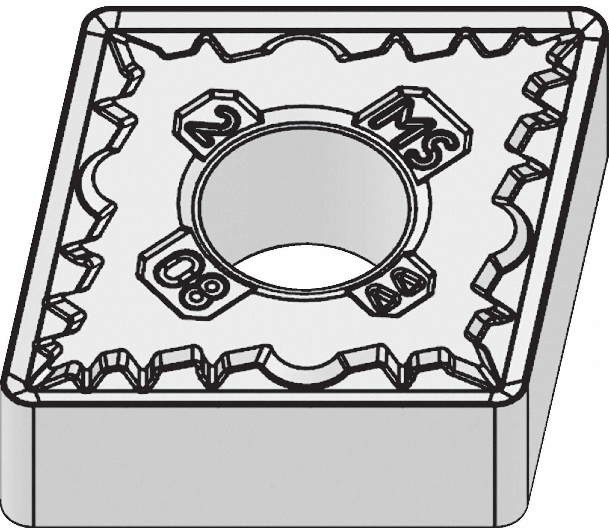 WIDIA, CNMG Insert, Neutral, Diamond Turning Insert 433Z03CNMG643MS