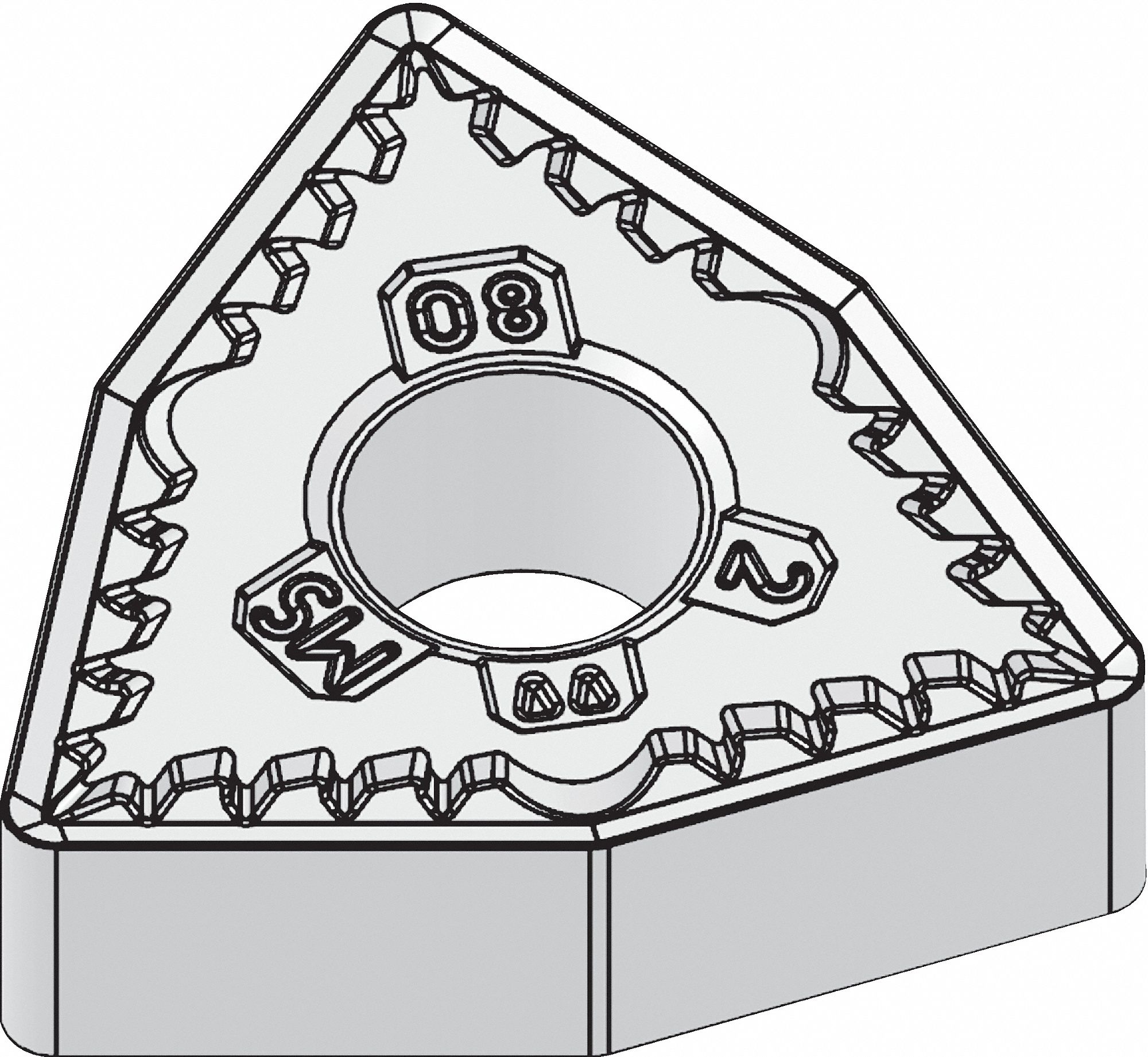 WIDIA, 3/8 in Inscribed Circle, Neutral, Turning Insert 433Z69