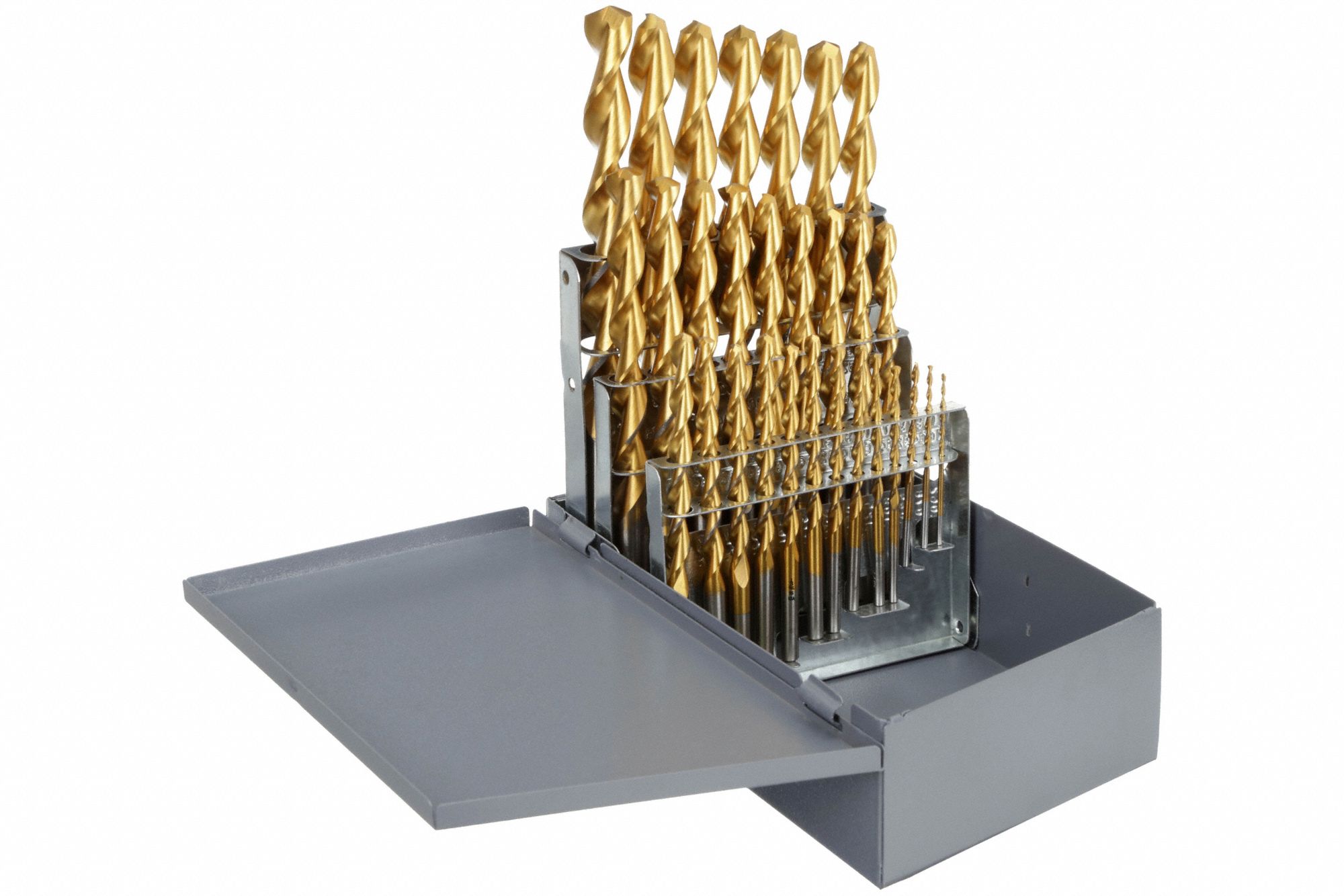 JOBBER LENGTH DRILL BIT SET, 1/16 IN SMALLEST BIT, ½ IN LARGEST BIT, HSS