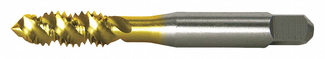 TARAUD À CANNELURE HÉLICOÏDALE, FILETAGE NO 10-24, FILETAGE 7/8 PO LONG, 2 3/8 PO LONG, ACIER RAPIDE, UNC