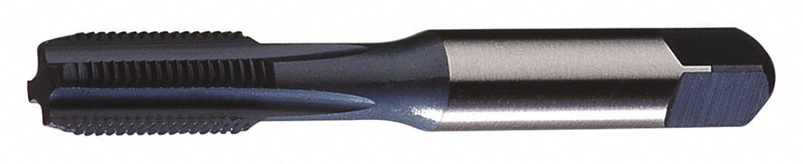 Straight Flute Tap: M6x1 Metric, D5 / 6H, 4 Flute, Semi-Bottoming Chamfer