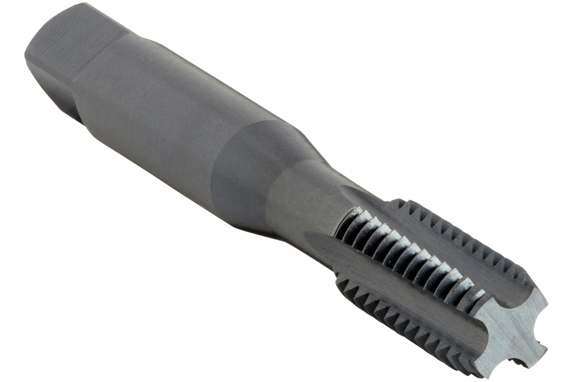 Straight Flute Tap: 3/8"-16 UNC, H5 / 2B, 4 Flute, Semi-Bottoming Chamfer