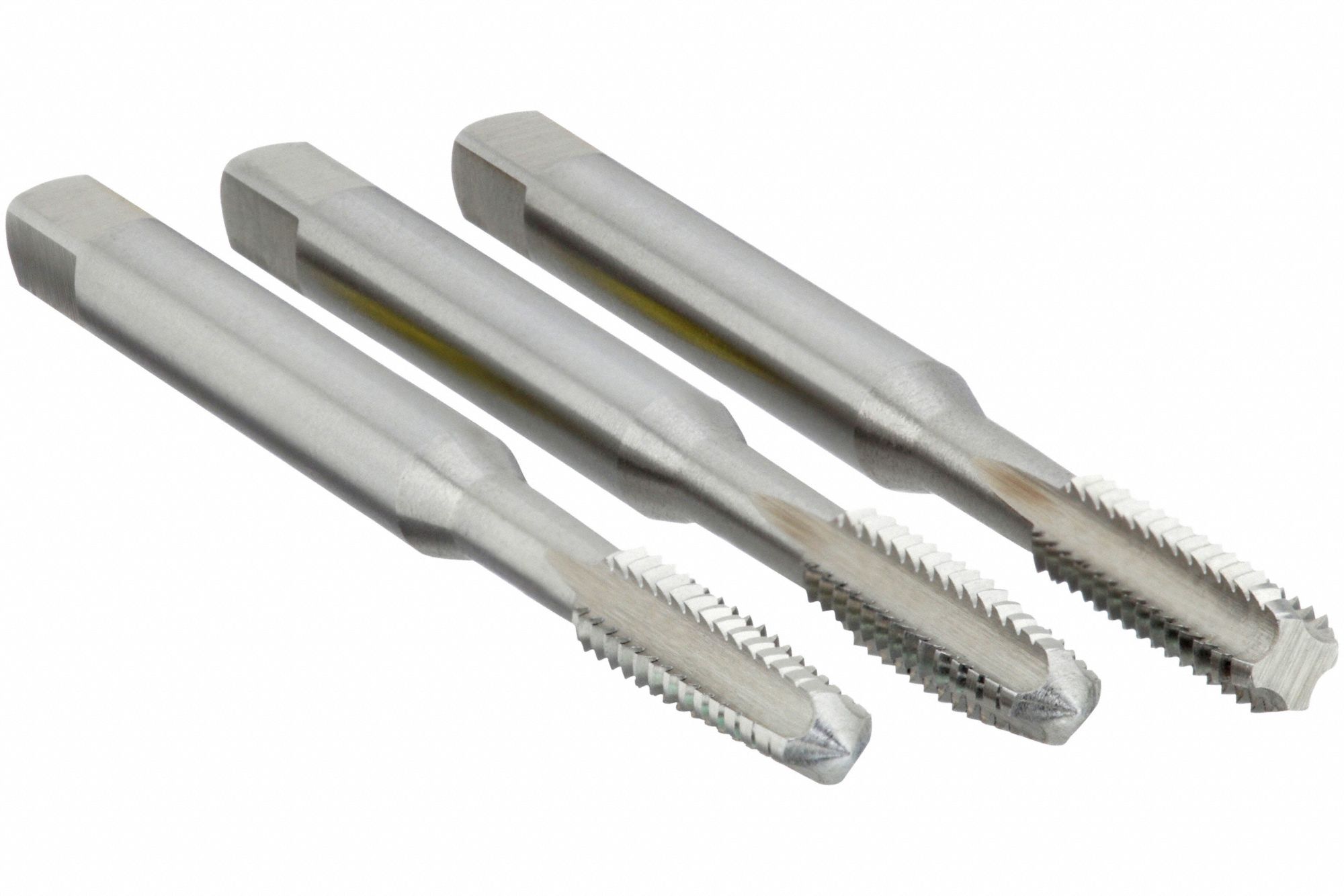 THREE PIECE TAP KIT, #8-32 TAP THREAD, ⅜ IN THREAD L, 2⅛ IN L, HIGH SPEED STEEL