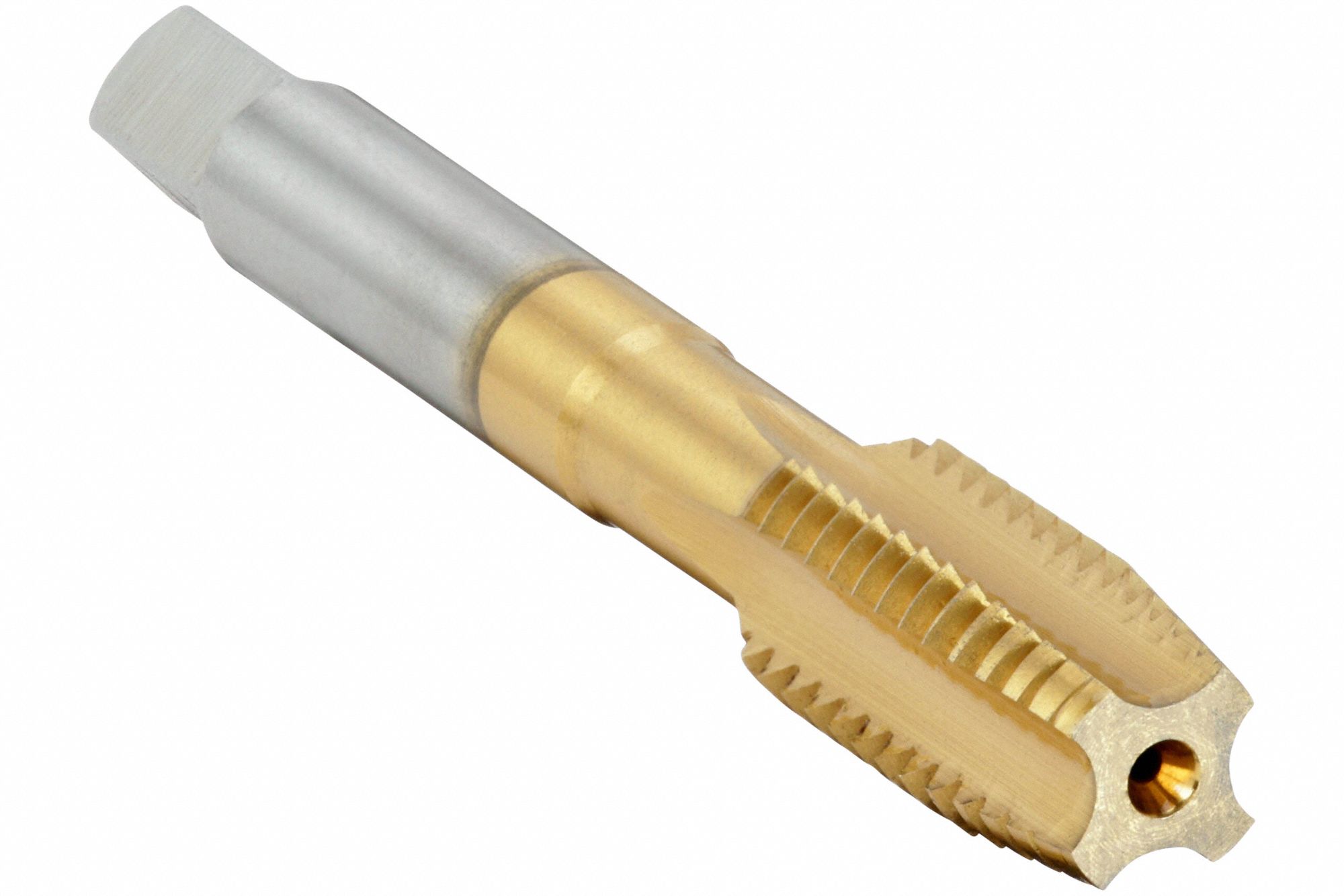 Straight Flute Tap: 1"-12 Thread Size, 2 1/2 in Thread Lg, 5 1/8 in Overall Lg, Plug, TiN