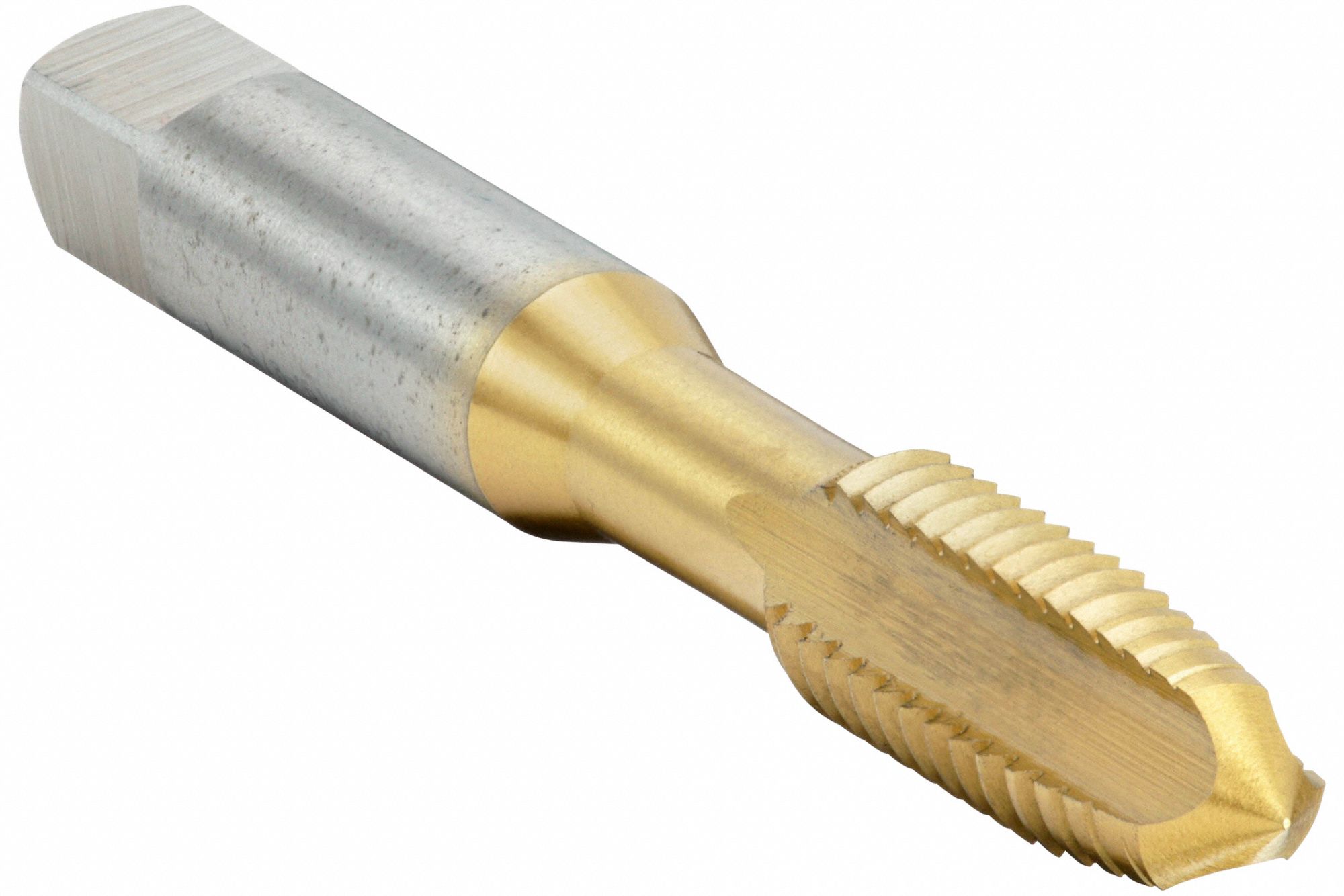 Straight Flute Tap: 3/8"-16 Thread Size, 3/4 in Thread Lg, 2 15/16 in Overall Lg, Plug