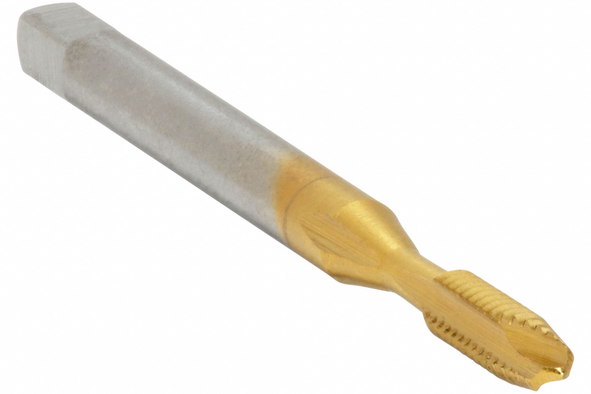 HAND TAP, SPIRAL POINT, 1/4"-28 UNF, 2 1/2 IN L, 0.25 IN DIA, HSS/TITANIUM CARBO-NITRIDE