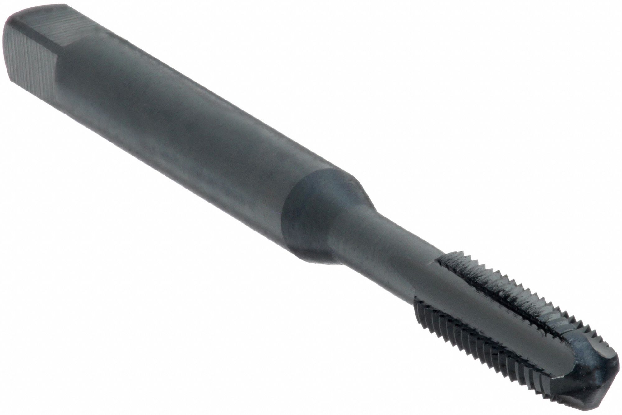 Straight Flute Tap: #10-24 Thread Size, 1/2 in Thread Lg, 2 3/8 in Overall Lg, Plug