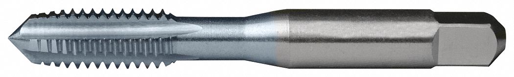 Straight Flute Tap: 1/2"-13 Thread Size, 15/16 in Thread Lg, 3 3/8 in Overall Lg, Plug