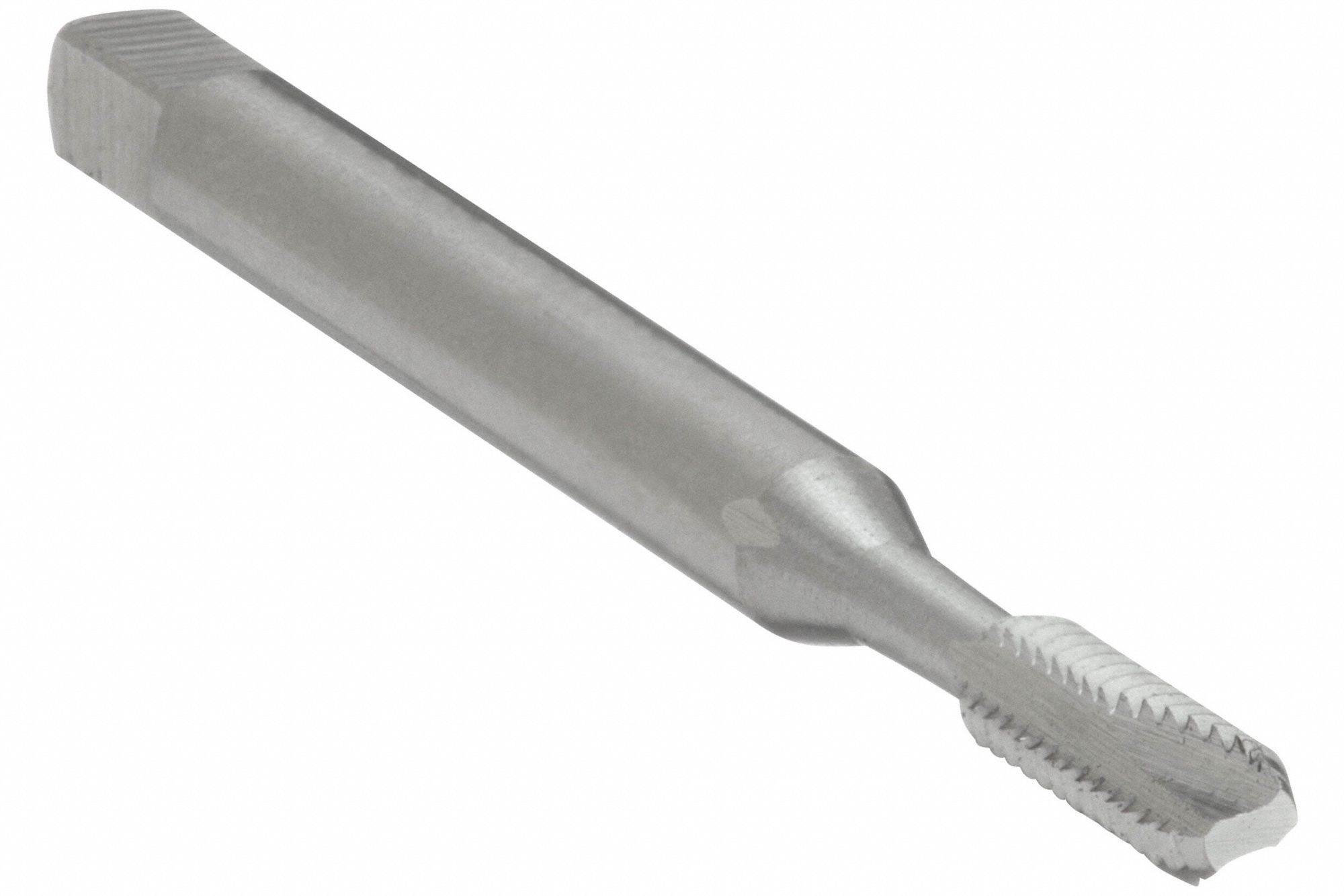 SPIRAL POINT TAP, #8-32 THREAD, ⅜ IN THREAD L, 2⅛ IN L, HIGH SPEED STEEL, BOTTOMING