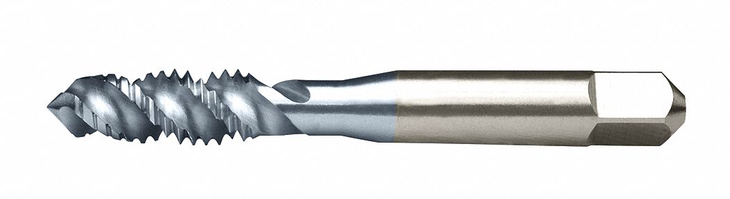Spiral Flute Tap: M10x1.5 Thread Size, 31.75 mm Thread Lg, 74.61 mm Overall Lg, Plug, TiCN