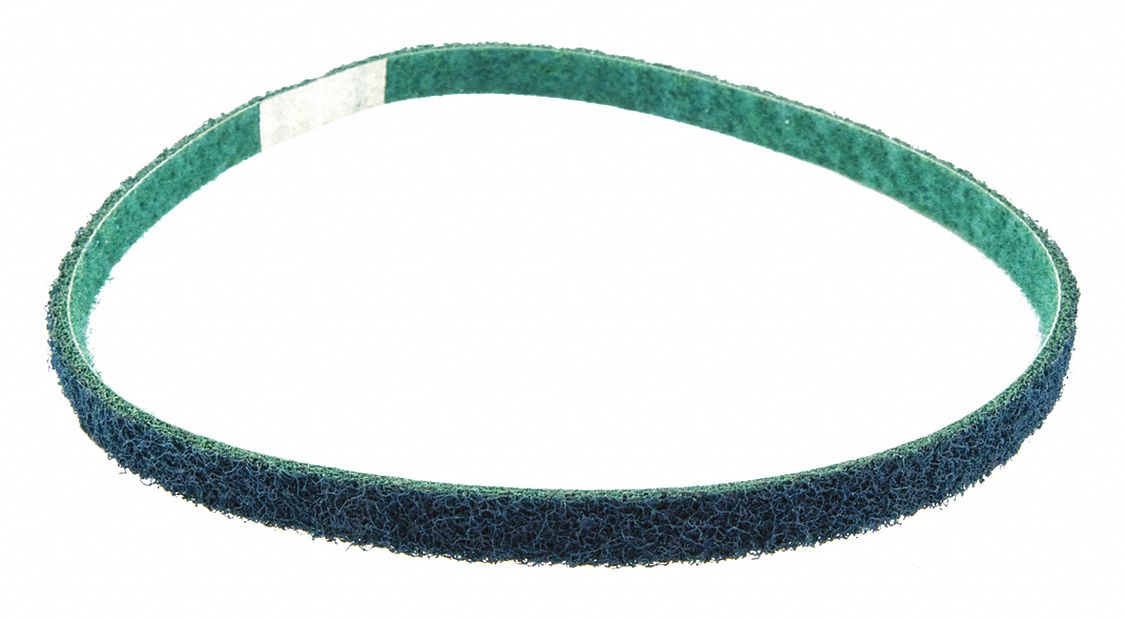 Surface-Conditioning Belt: 1/2 in W x 24 in L, Aluminum Oxide, Fine, Surface Prep