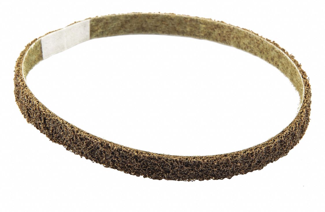 Surface-Conditioning Belt: 1/2 in W x 18 in L, Aluminum Oxide, Coarse, Surface Prep