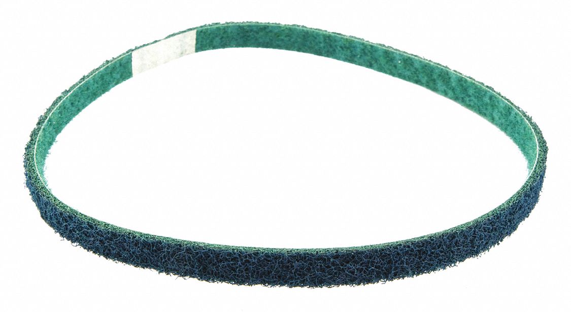 Surface-Conditioning Belt: 1/2 in W x 18 in L, Aluminum Oxide, Fine, Surface Prep