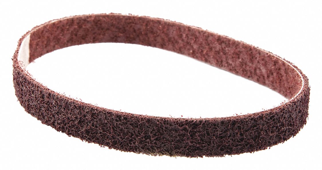 Surface-Conditioning Belt: 3/4 in W x 18 in L, Aluminum Oxide, Medium, Surface Prep