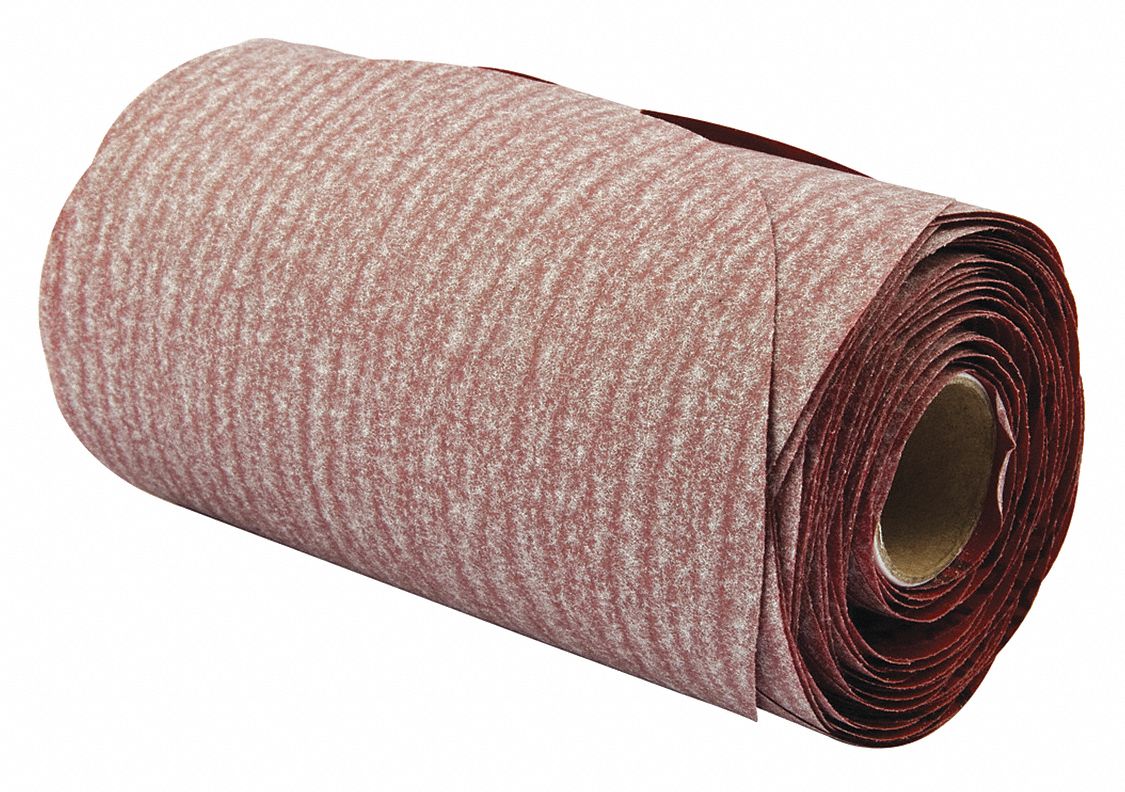 PSA SANDING DISC, 5 IN DIAMETER, NON-VACUUM, ALUMINUM OXIDE, P280 GRIT, B WEIGHT PAPER