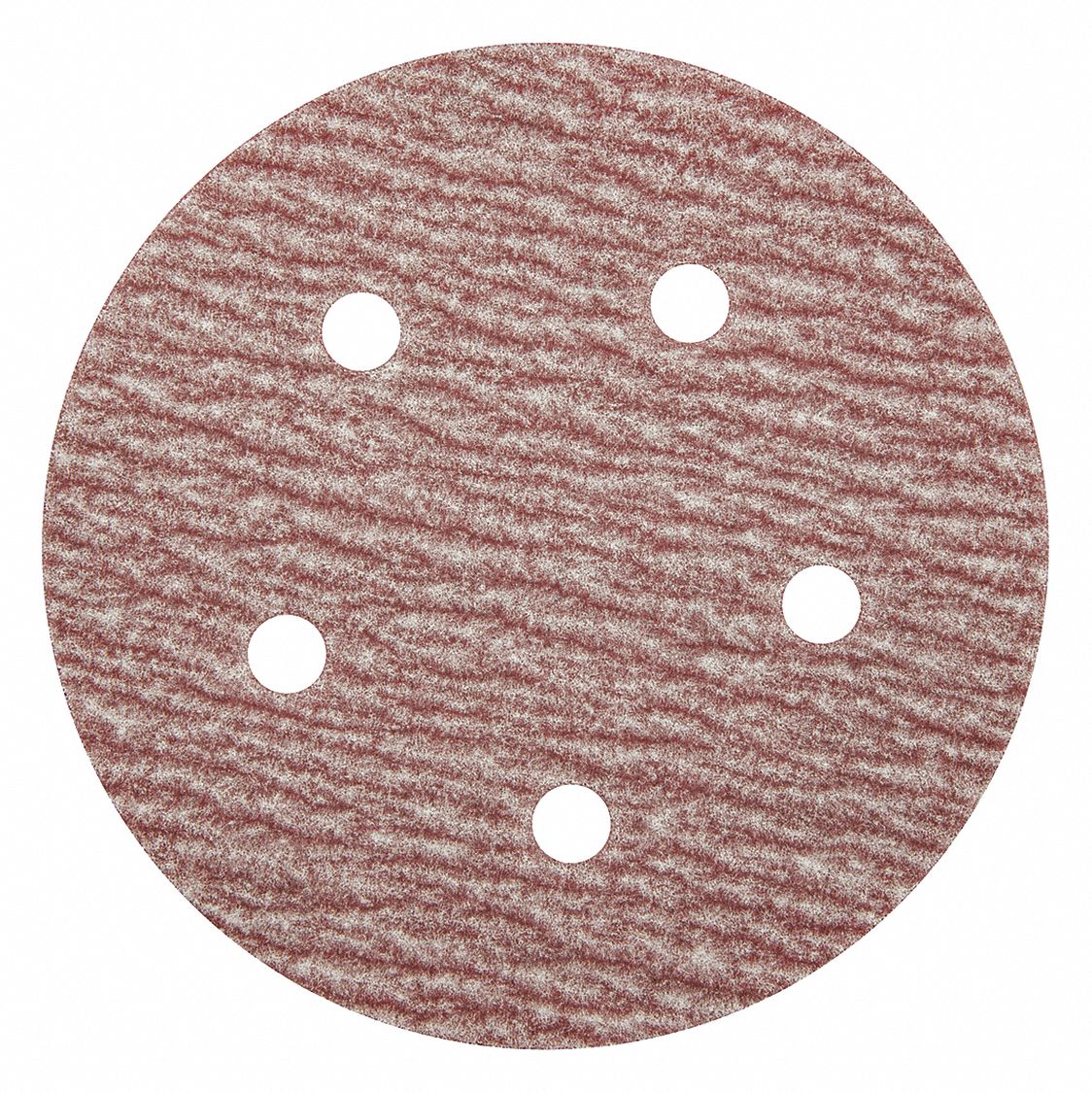 HOOK-AND-LOOP SANDING DISC, 5 IN DIAMETER, 5 HOLE, ALUMINUM OXIDE, P180 GRIT, B WEIGHT PAPER