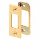 Deadbolt Strike,  Deadbolt,  2 3/4 in Length,  1 1/8 in Width,  Brass Plated,  Steel