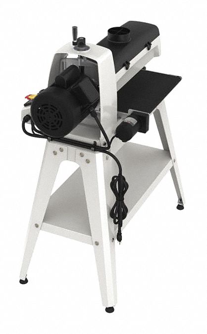 Drum Sander: 115V, Single-Phase, 1.8 hp, 18 in Drum Wd, 3 in Max Board Thick, 36 in Max Board Wd