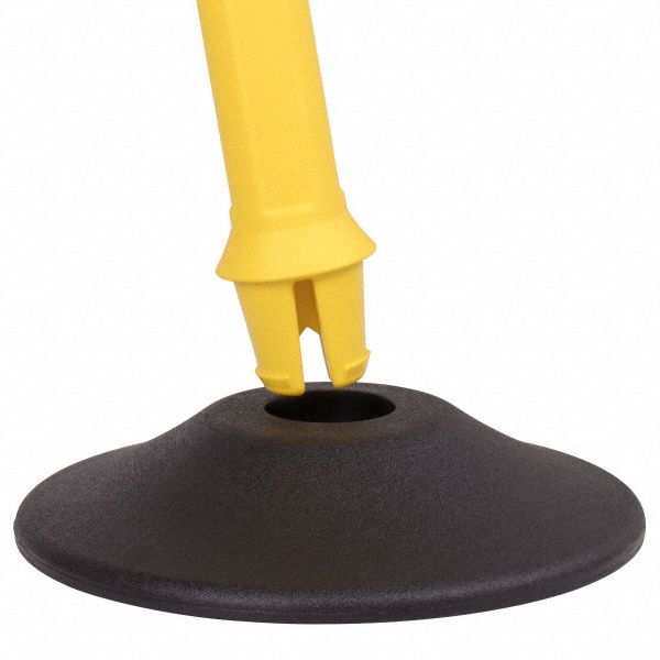 Barrier Post with Belt,HDPE,Yellow,PR