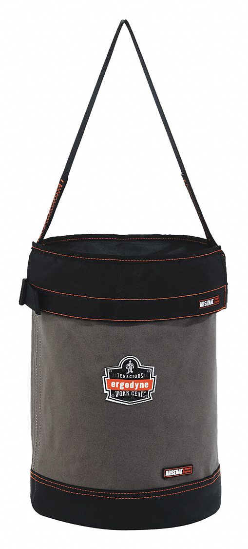 HOIST BUCKET,CANVAS,GRY,12-1/2