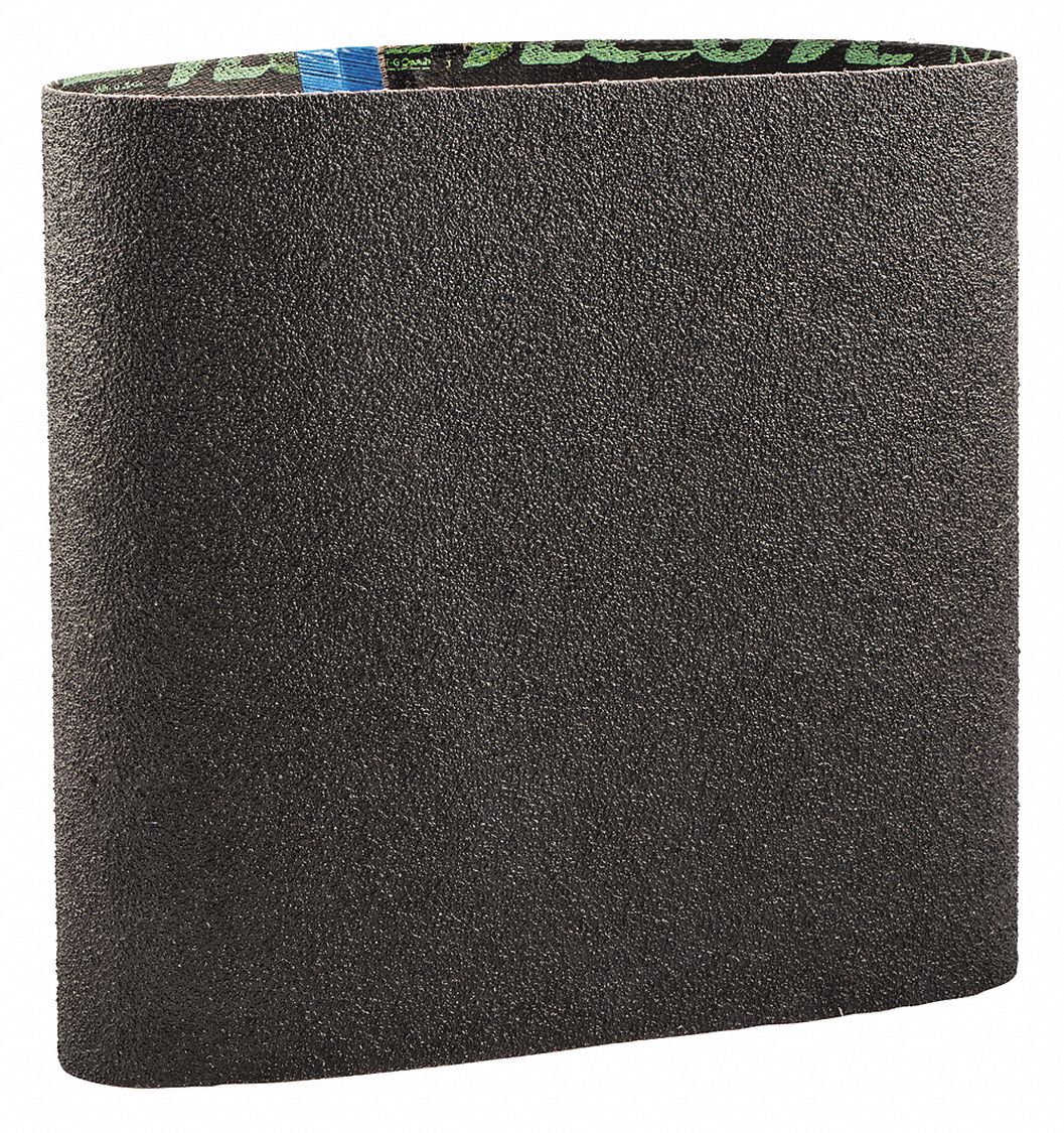 Sanding Belt: 8 in W x 19 in L, Aluminum Oxide, P40 Grit, Y Wt Polyester Backing, Neon R766