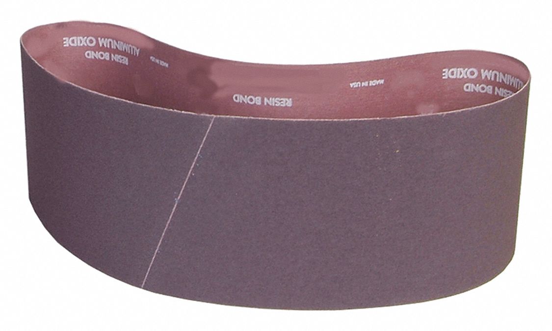 Sanding Belt: 6 in W x 48 in L, Aluminum Oxide, 80 Grit, X Wt Cotton Backing, R228 Metalite