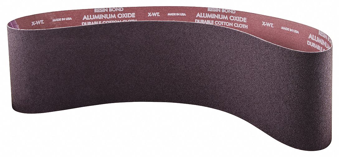 NORTON, 6 in W x 48 in L, Aluminum Oxide, Sanding Belt 436F29