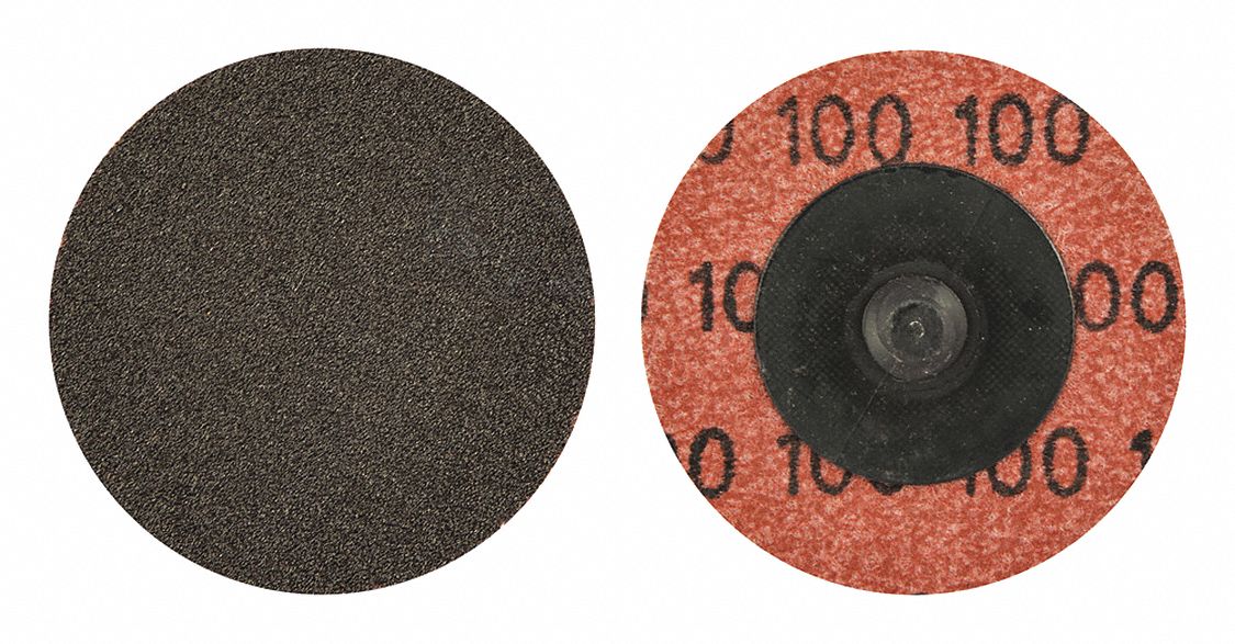 QUICK-CHANGE SANDING DISC, TR, 2 IN, ALUMINUM OXIDE, P60 GRIT, Y WEIGHT POLYESTER, R766