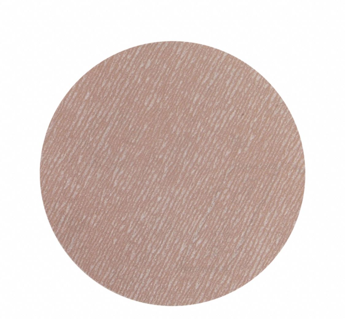 Hook-and-Loop Sanding Disc: 3 in Dia, Non-Vacuum, Aluminum Oxide, P500 Grit, B Wt Paper