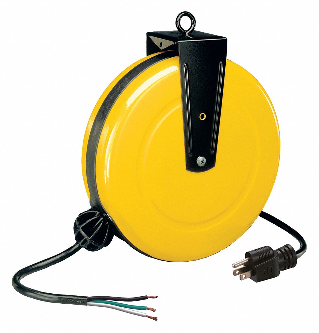 LUMAPRO Extension Cord Reel, Spring Retraction, 125V AC, Flying Lead