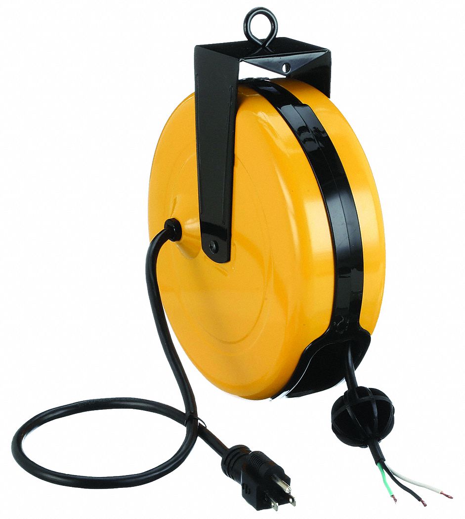 LUMAPRO, Grounding Plug, NEMA 5-15P, Extension Cord Reel