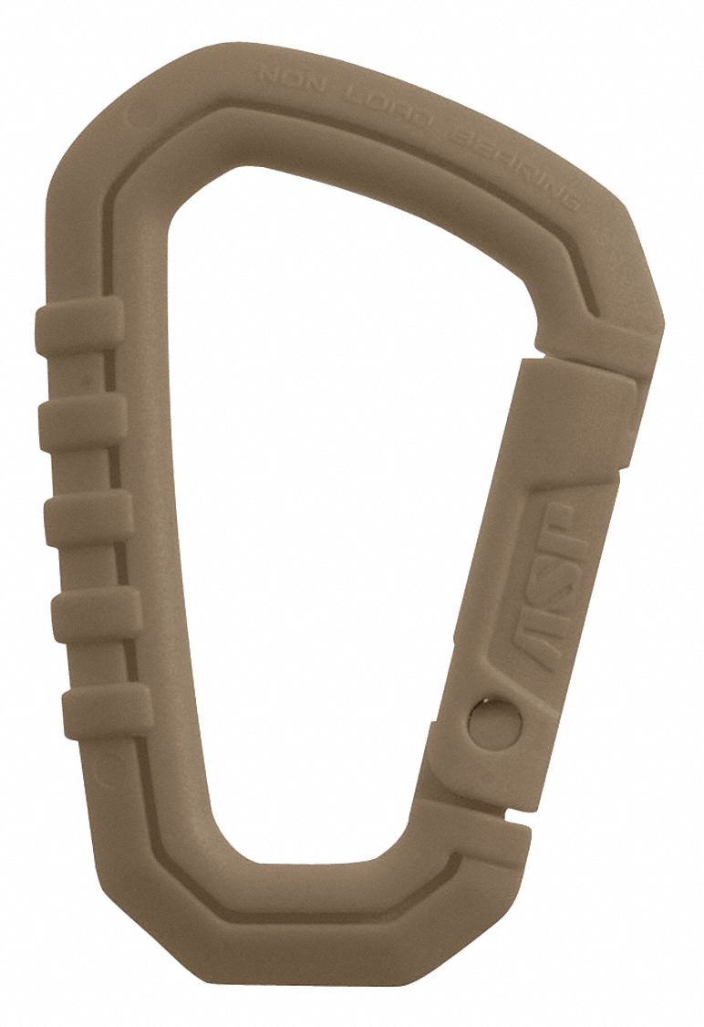 ASP Mini Carabiner, Polymer, 3/4 in Gate Opening, 2 1/2 in Length, Auto