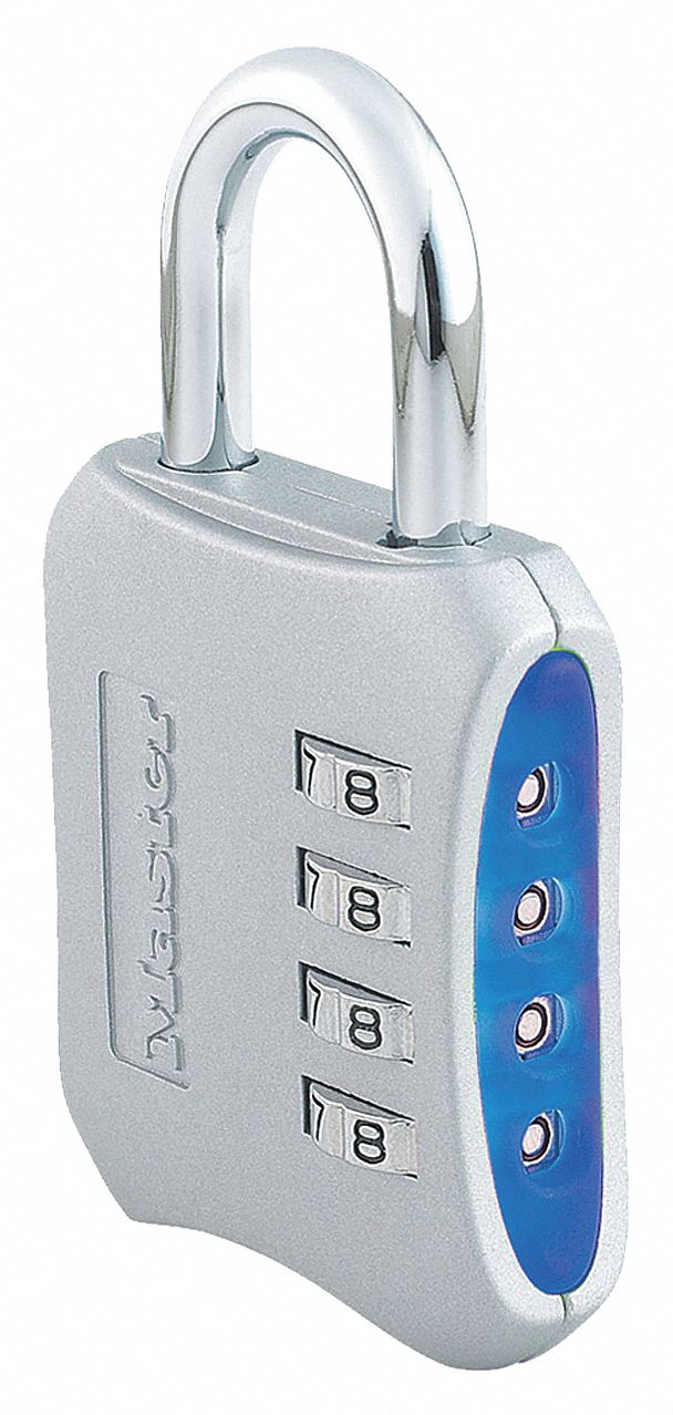 MASTER LOCK Luggage Padlocks, Resettable, Side Dial Location