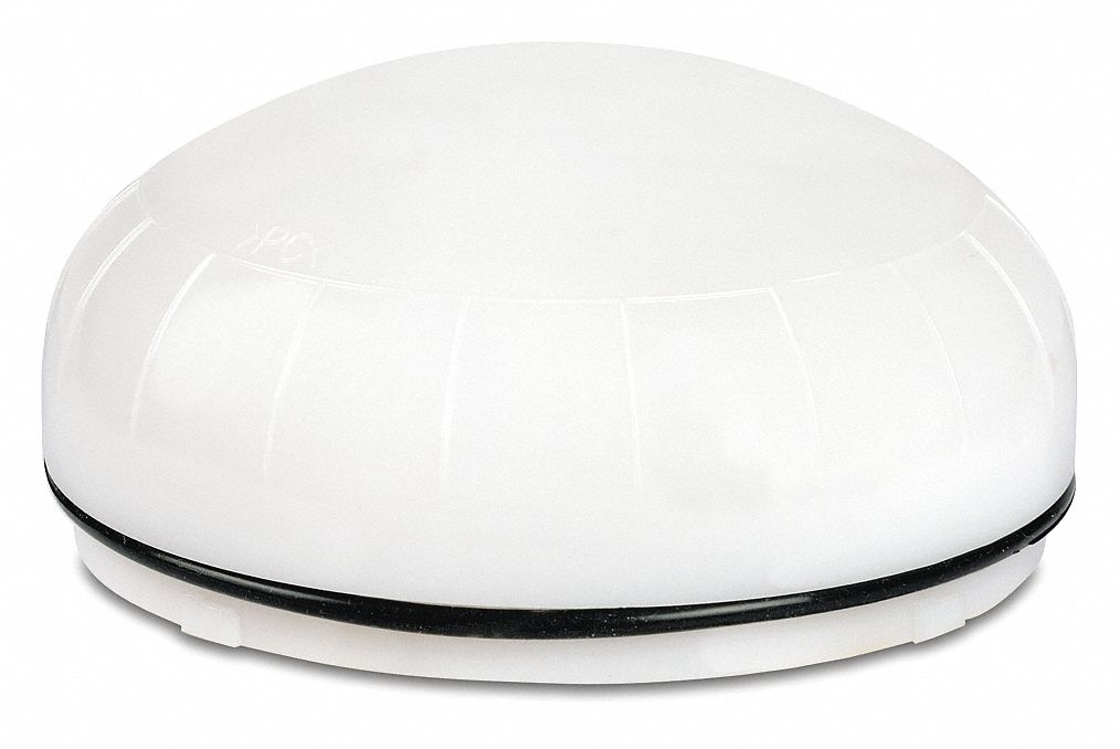 Warning Light: Clear, LED, 120 to 240V AC/12 to 24V AC/DC, 3 29/32 in Overall Dia