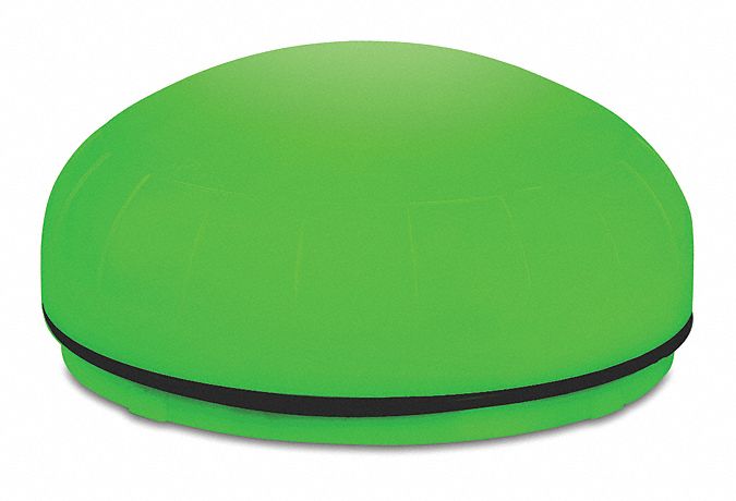 Warning Light: Green, LED, 120 to 240V AC/12 to 24V AC/DC, 3 29/32 in Overall Dia