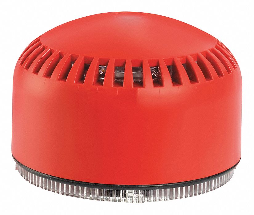 SIREN,RED,POLYCARBONATE,IND,OUT