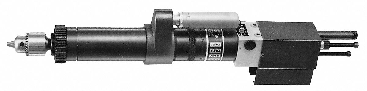 Air-Powered Drill: 3/8 in Chuck, 1, 400 RPM, 0.5 hp, Keyed, Reversible