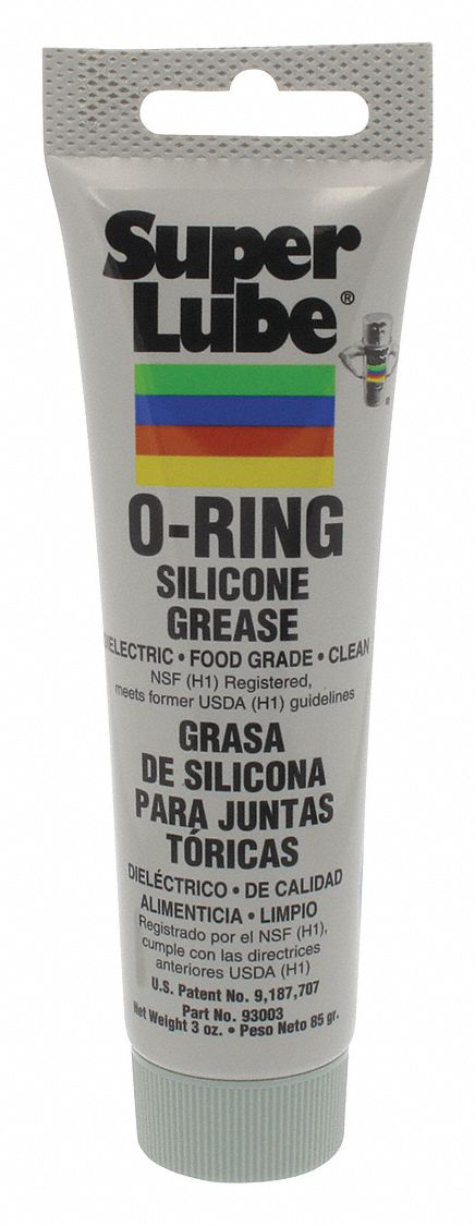 SUPER LUBE Grasa de Silicona para Junta Tórica Blanco Lata 14.1 oz. Grado  Alimenticio H1 - Grasas Multipropósito - 436P95