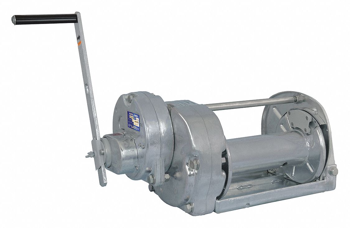 MAXPULL WINCHES, 6,600 lb 1st Layer Load Capacity, Spur, Hand Winch