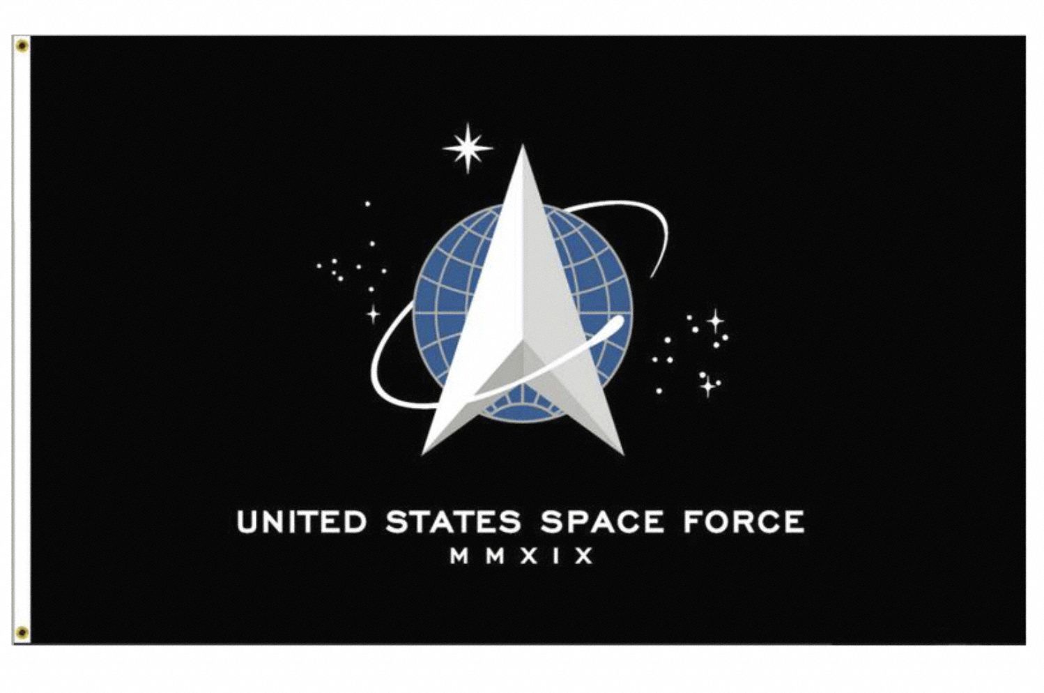 US Space Force Flag: Nylon, Indoor/Outdoor, 3 ft x 5 ft