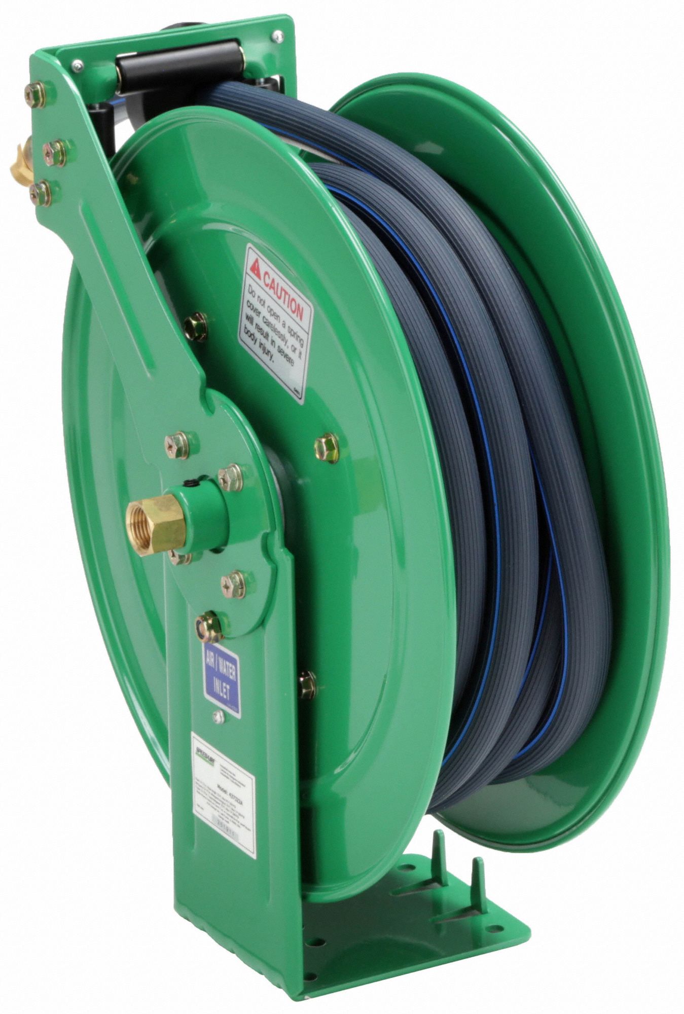 SPEEDAIRE Spring Return Hose Reel, Air, Water, 300 psi, Hose Capacity