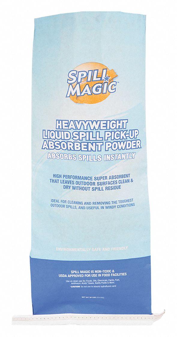 SPILL MAGIC 97106 Absorbent Powder,Oil-Based Liquids 437J97