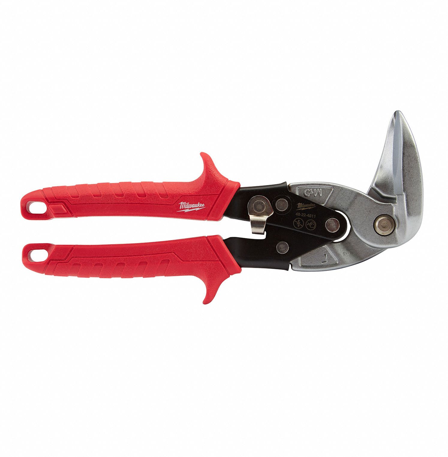 Aviation Snip: Left, 9 in Overall Lg, 4 in Cutting Lg, Steel, Plastic, Plastic